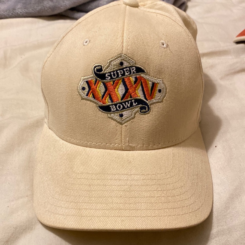 Nike Team Official Super bowl XXXV 35 Hat Cap Giants Ravens One SZ Stretch Fit